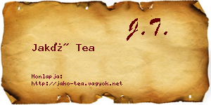 Jakó Tea névjegykártya